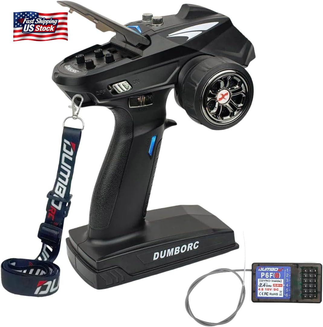 X6 6 Channel Rc Transmitter and Receiver P6FG Built-In Gyro Mixed Mode Out of Co