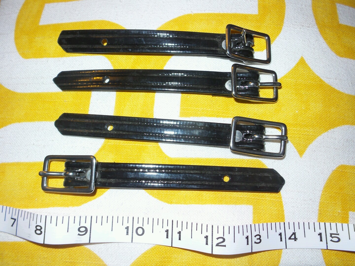 Lot Of 4 Strong  5-inch Luggage tag Strap Heavy Duty thick Secure Bag Buckle