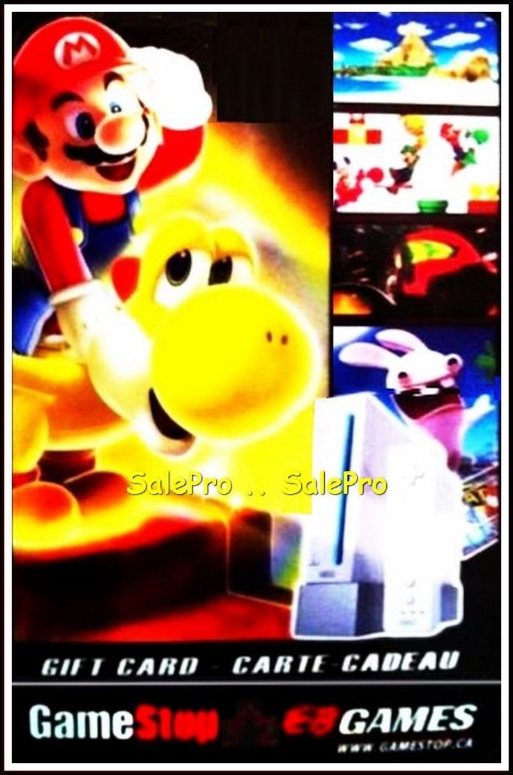 EB GAMES GAMESTOP USA SUPER MARIO BROTHERS LUIGI RARE US COLLECTIBLE GIFT CARD