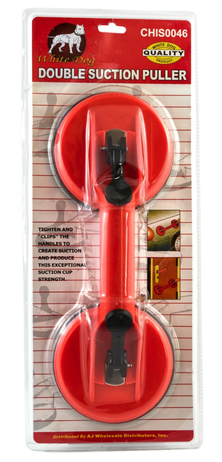 Automotive Double Suction Cup Dent Puller - Glass Mirror Carrier Tool - 500 Lbs