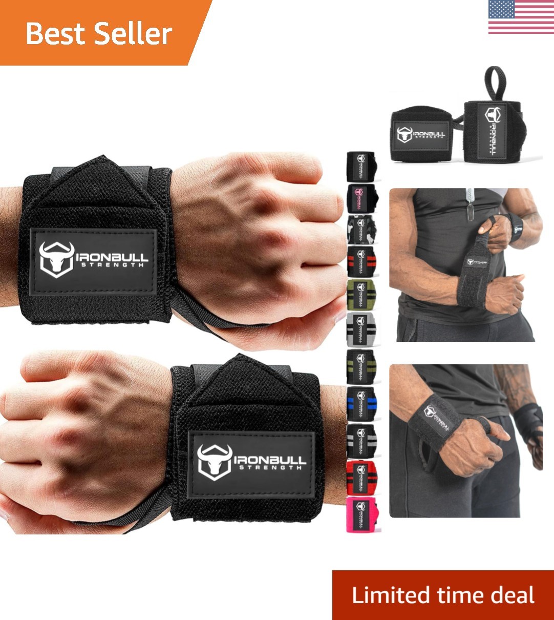 18” Wrist Wraps for Weightlifting - USPA & IPL Approved Gear