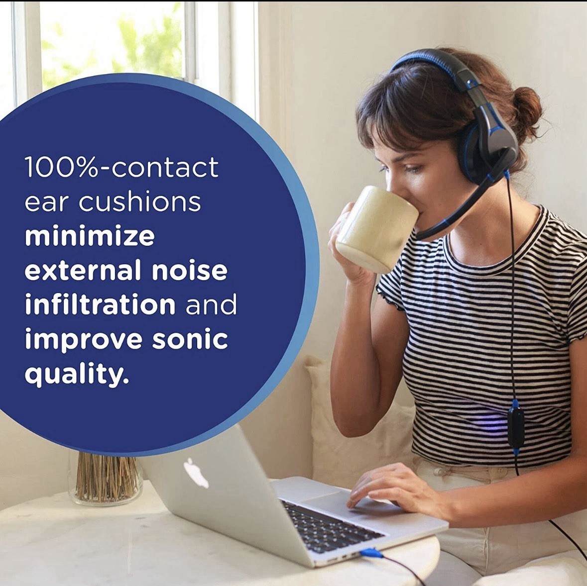 Headset ThinkWrite Ultra Durable w/Mic 3.5mm & Volume Control TW-210