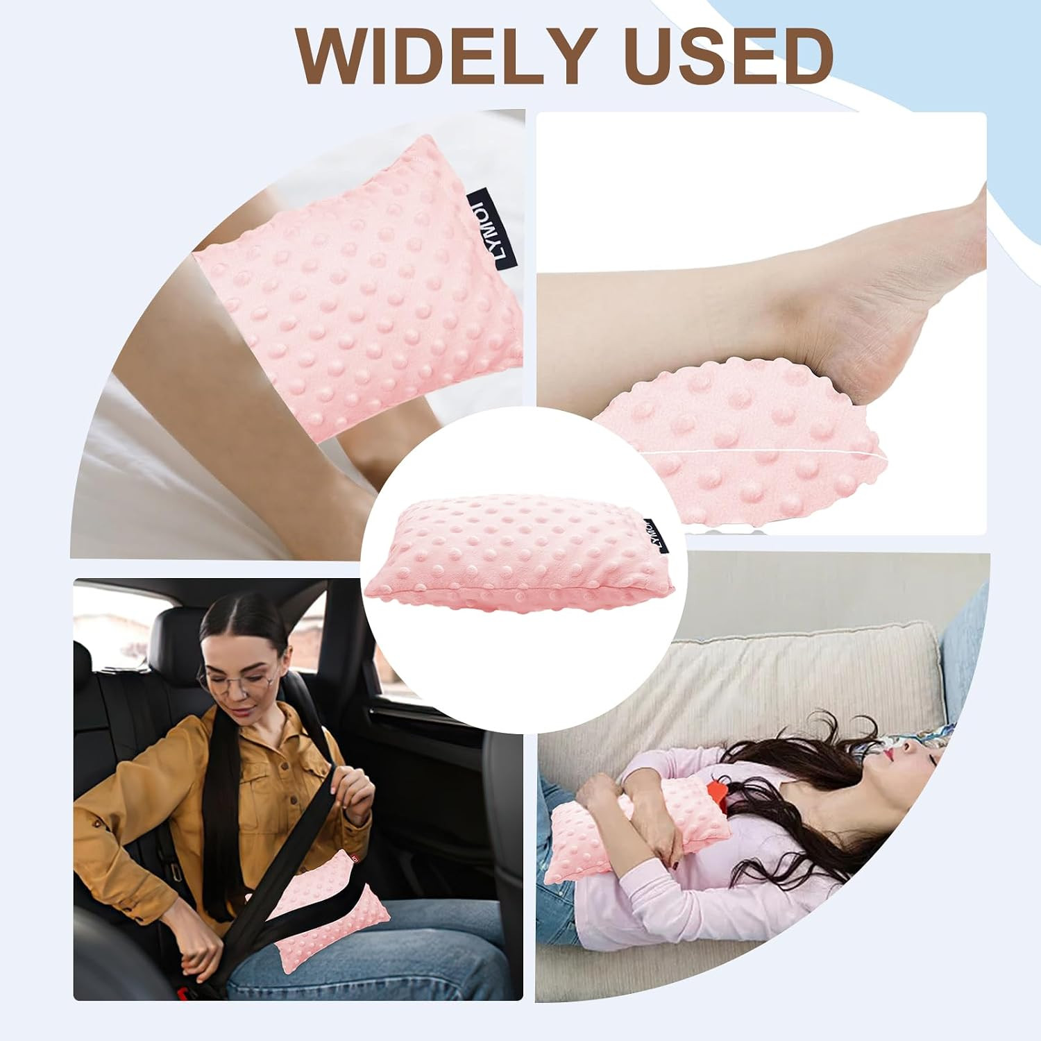Small Soft Knee Pillow for Side Sleepers, 11" x 7.5" Hip Leg Support Pillows ...