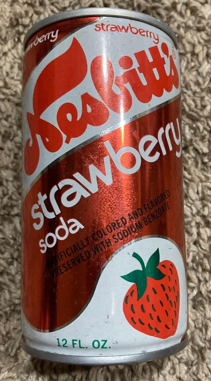 VINTAGE NESBITT'S STRAWBERRY SODA PULL TAB STEEL CAN