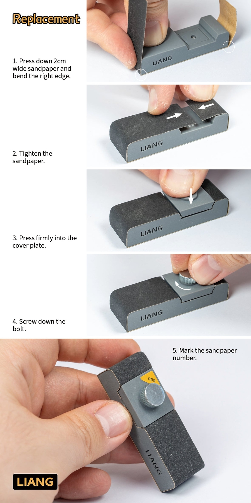 Liang Tools Sand Paper Holder B LIANG-0226b
