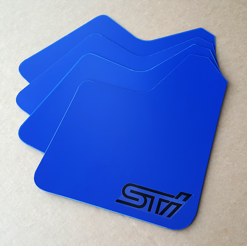[SR] STARTER Mud Flaps Set BLUE with Custom Vinyl Logo A