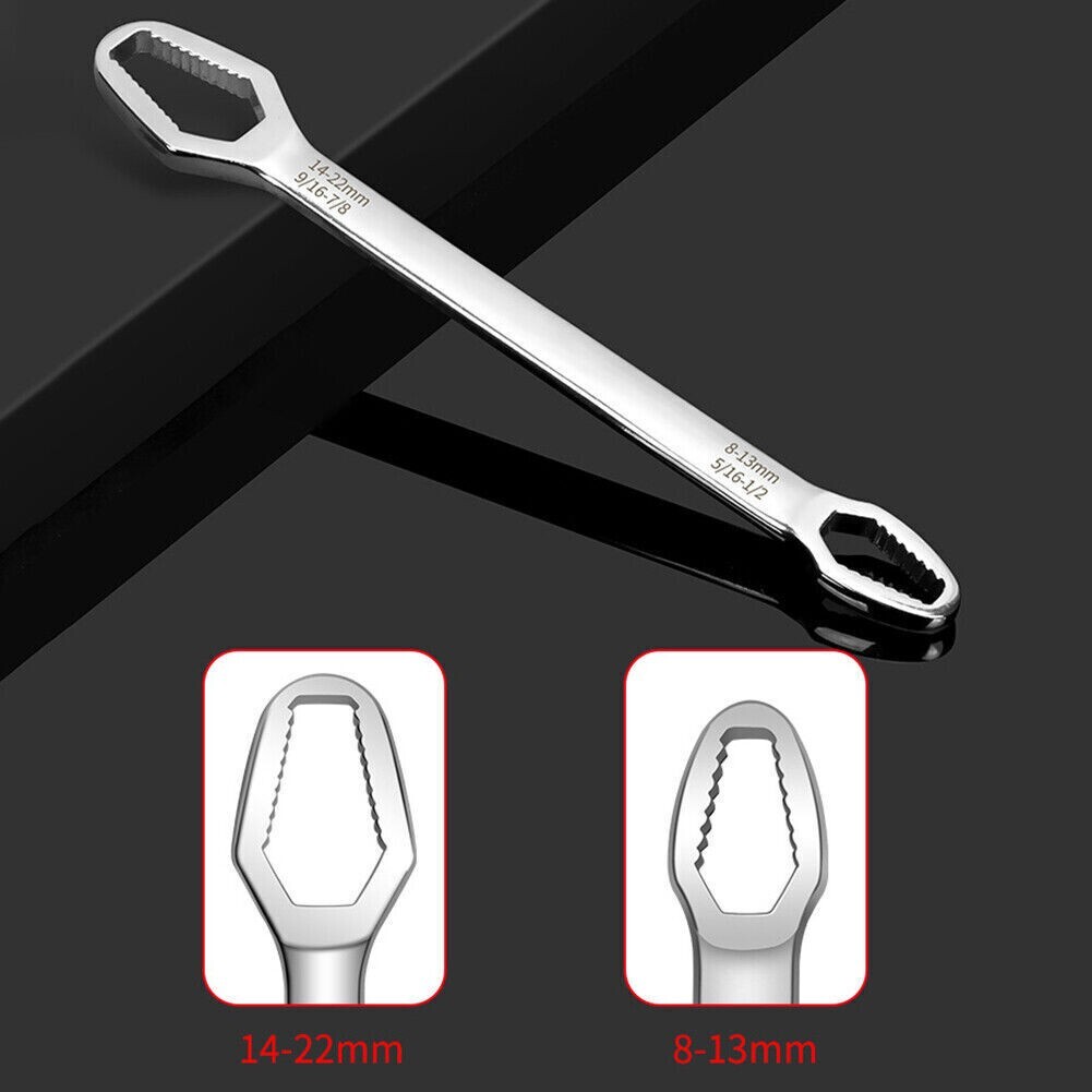 TWO 8-22mm Universal Torx Wrenches Self-tightening Adjustable Both Ends Tools