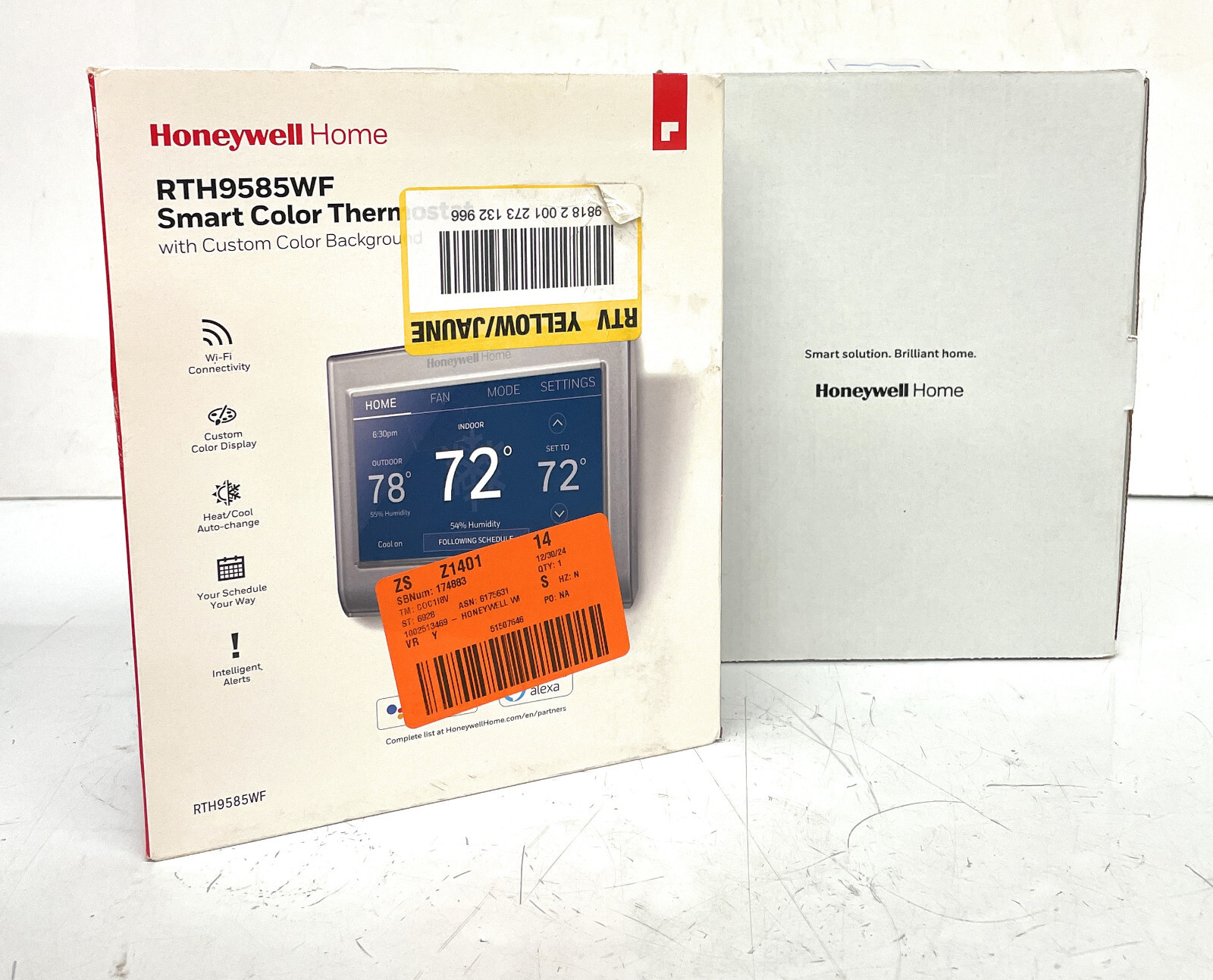 Honeywell Wi-Fi Smart Color Thermostat, Silver, RTH9585WF1004