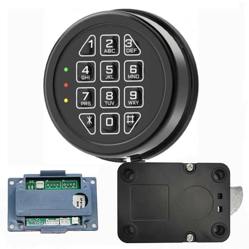 Black Keypad Digital Code Lock Replacement for Home Safe Gun Storage Cabinet Box