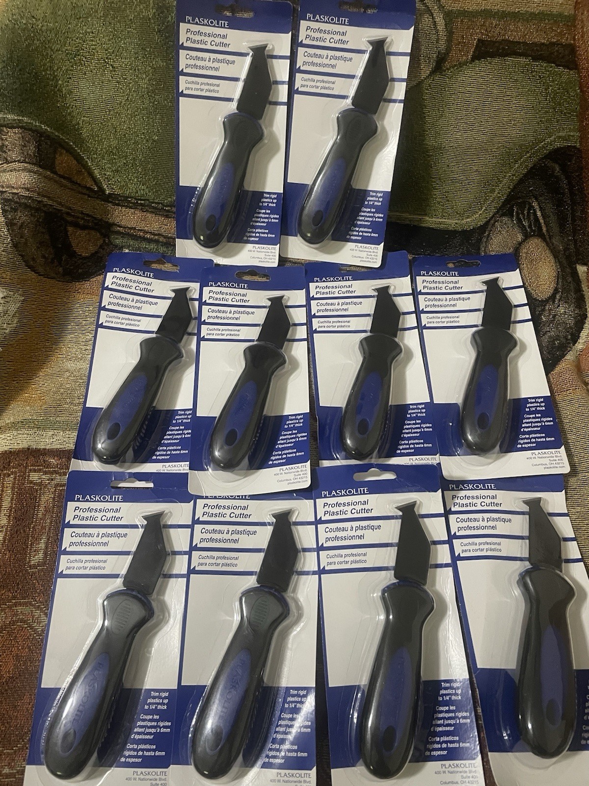 Lot of 10 Plaskolite Professional Plastic Cutters/ Knives 1888888A NEW