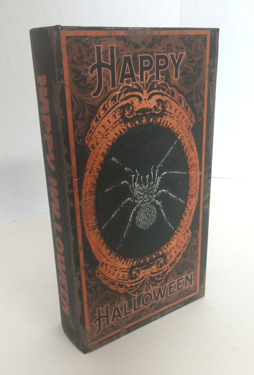 Halloween Secret Stash Book Hidden Compartment Safe Box Home Library Shelf decor