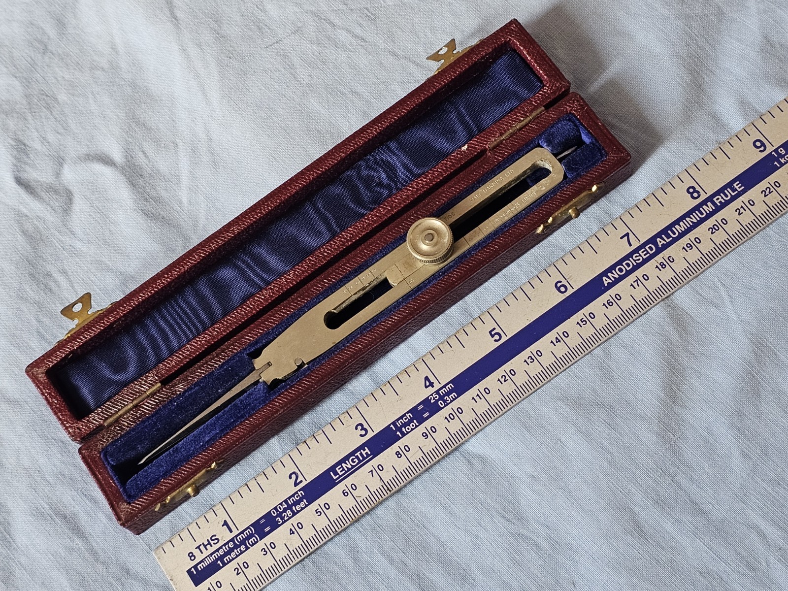 Good Vintage Antique CASED PAIR 6.5" PROPORTIONAL DIVIDERS VGC