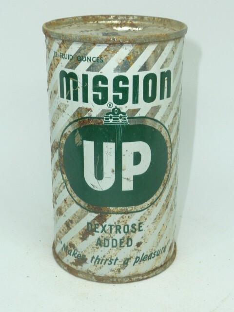 Empty Top Opened 12oz Mission Up Lemon Lime Soda Flat Top