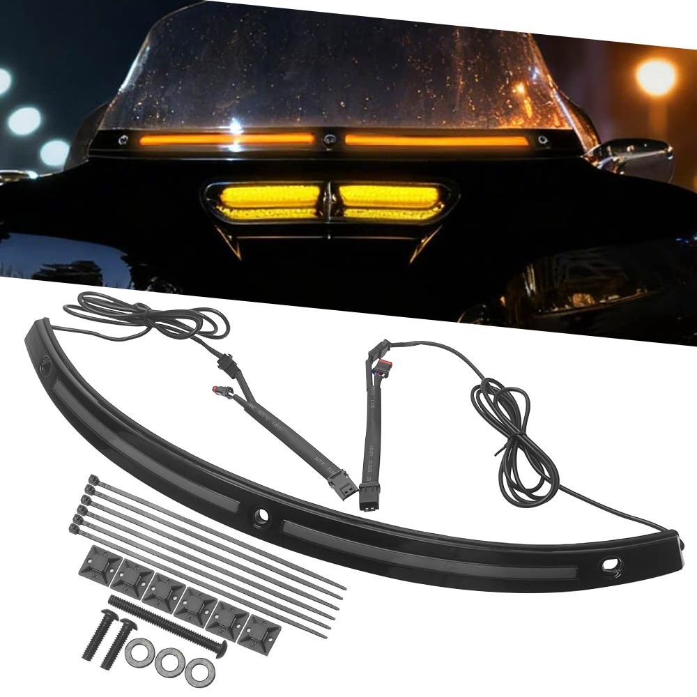 Fairing Vent LED Light Trim w/ DRL Turn Signal For Harley Electra Glide 2014-23