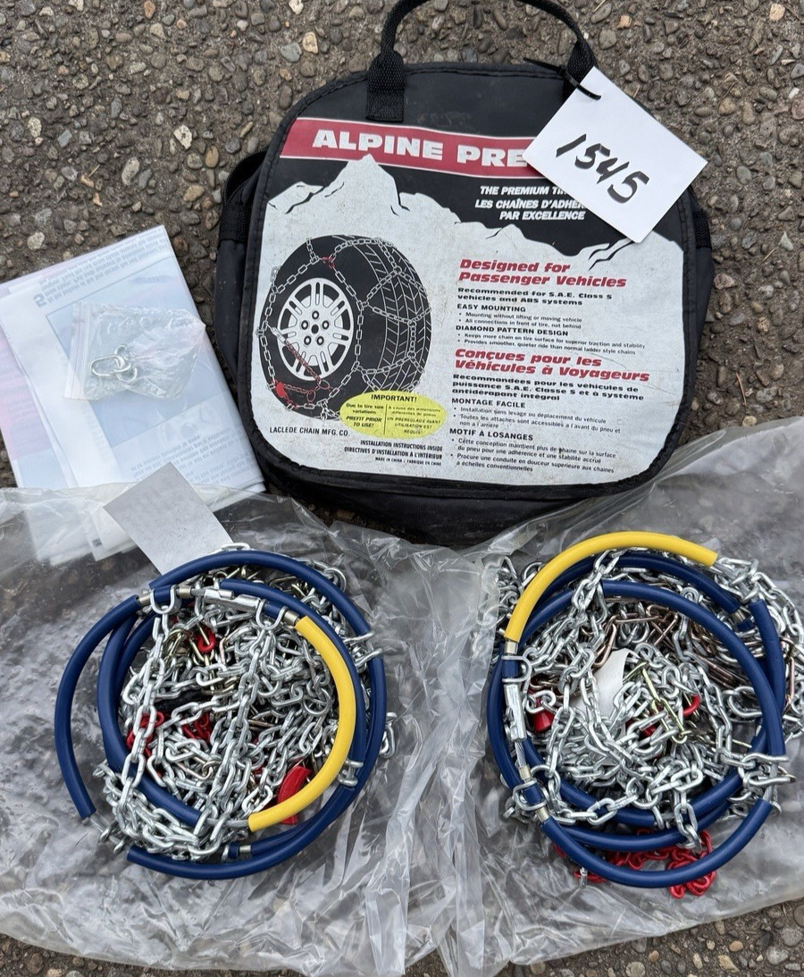 1545 Alpine Premier Diamond Pattern Snow Tire Chains Never Used
