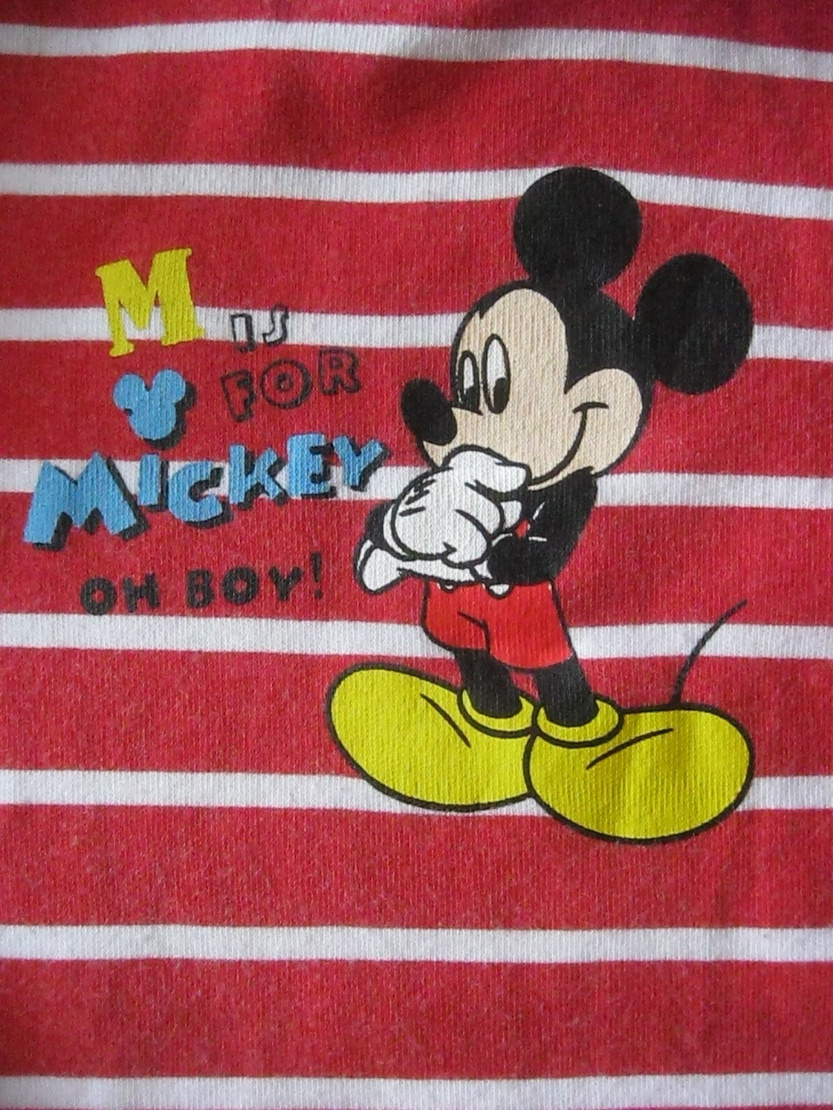 Disney Red / White Striped Vest. Age 9 - 12 months.