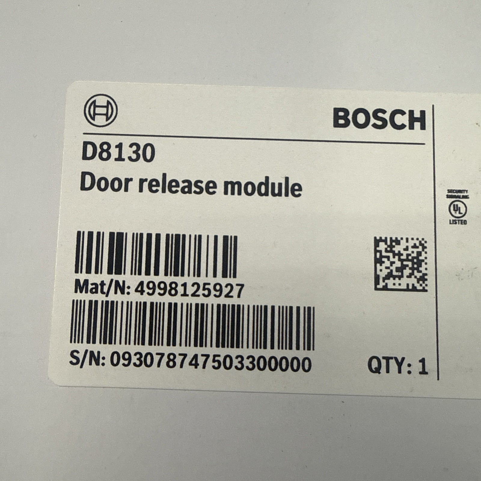 1- Bosch D8130 Door Release Module