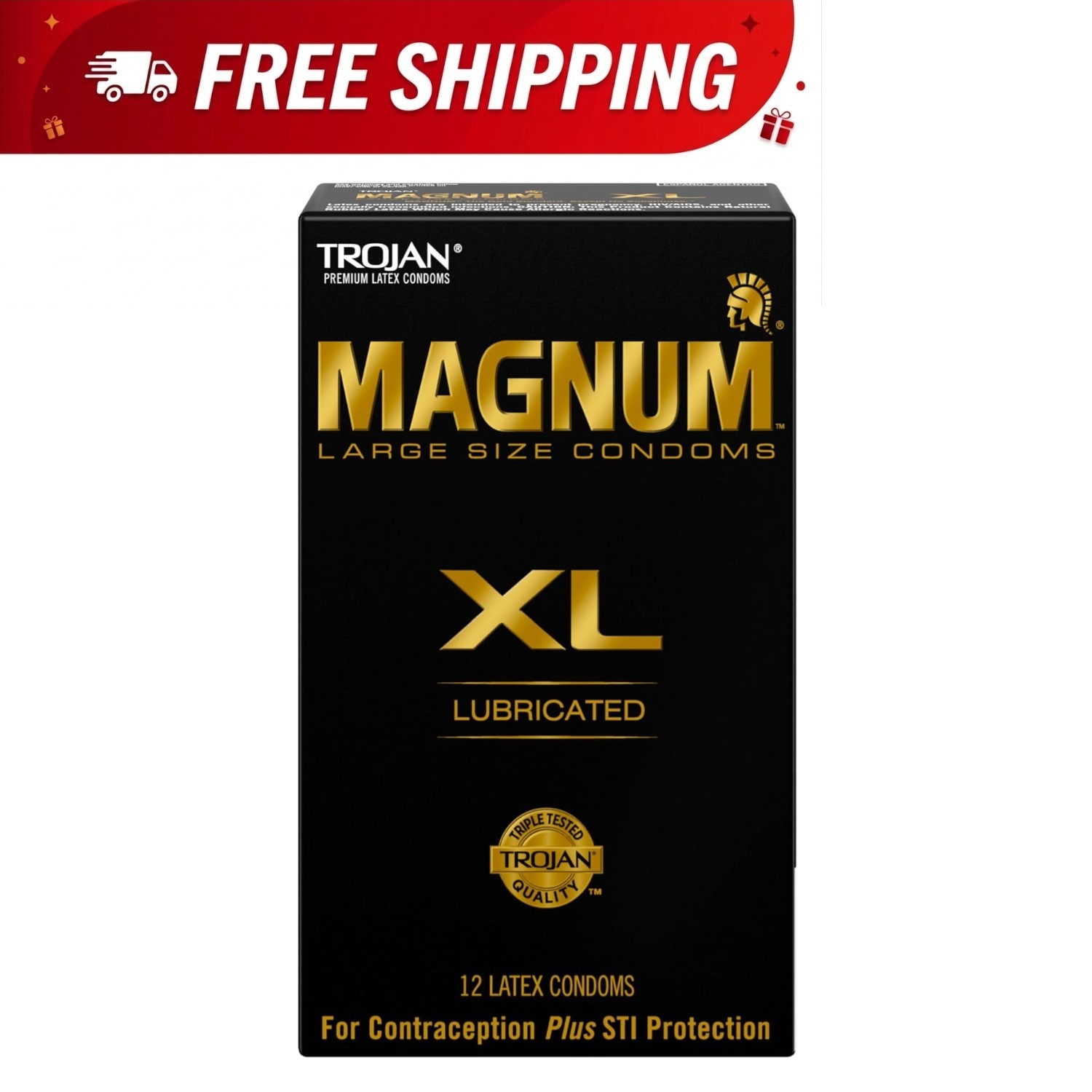 12 Count Magnum XL Lubricated Condoms - The Gold Standard of Safety & Pleasure