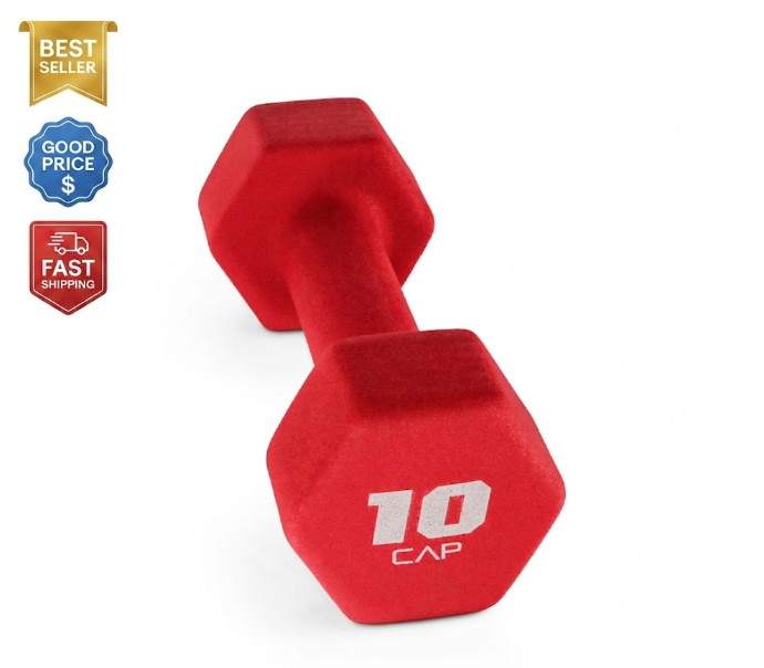 10LB Neoprene Dumbbell Red Single Hand Weight for Home Gym Workout