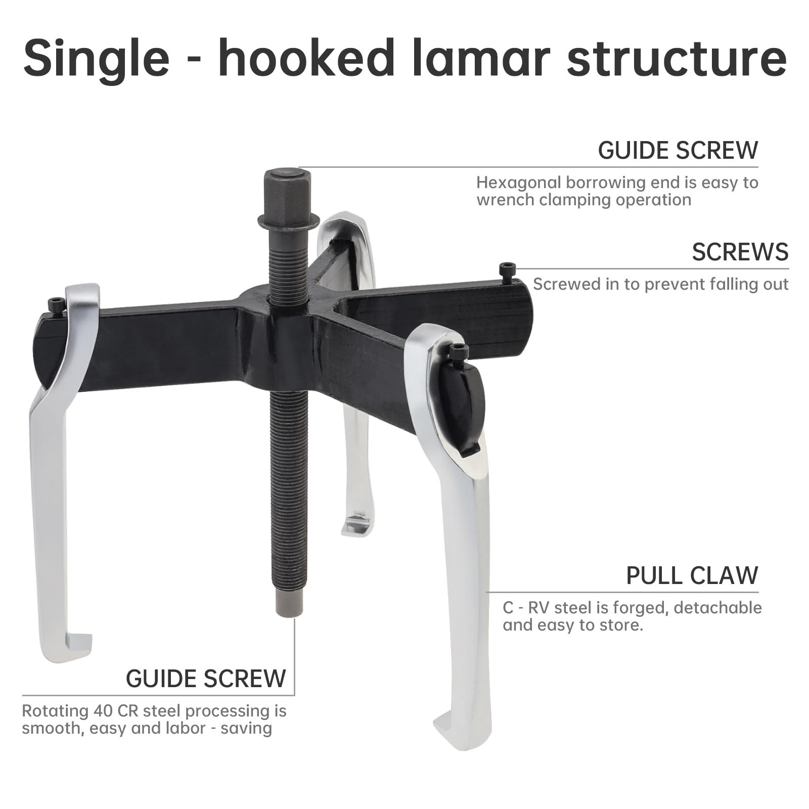 Chgimposs 2 Jaw 3 Jaw Gear Puller Adjustable Bearing Puller Reversible Removal