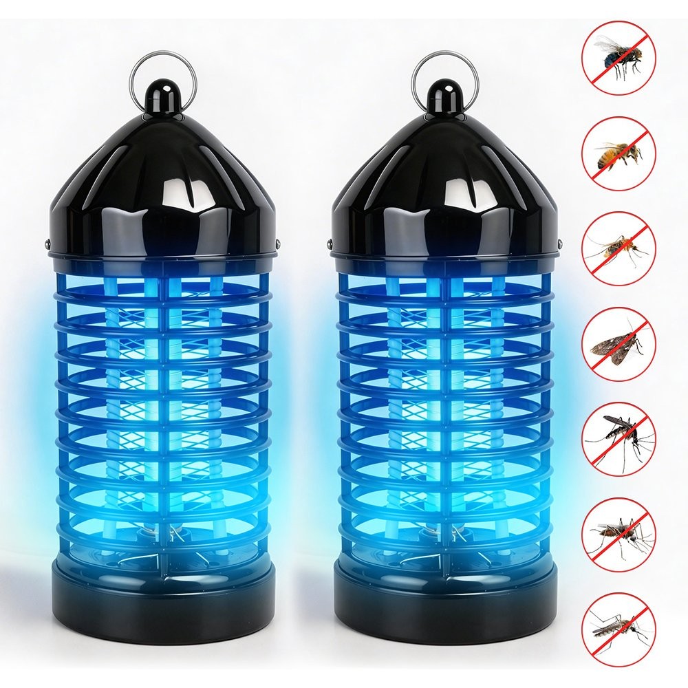2 PACKS Electric LED Mosquito Killer Light Bug Fly Insect Pest Zapper Trap Lamp