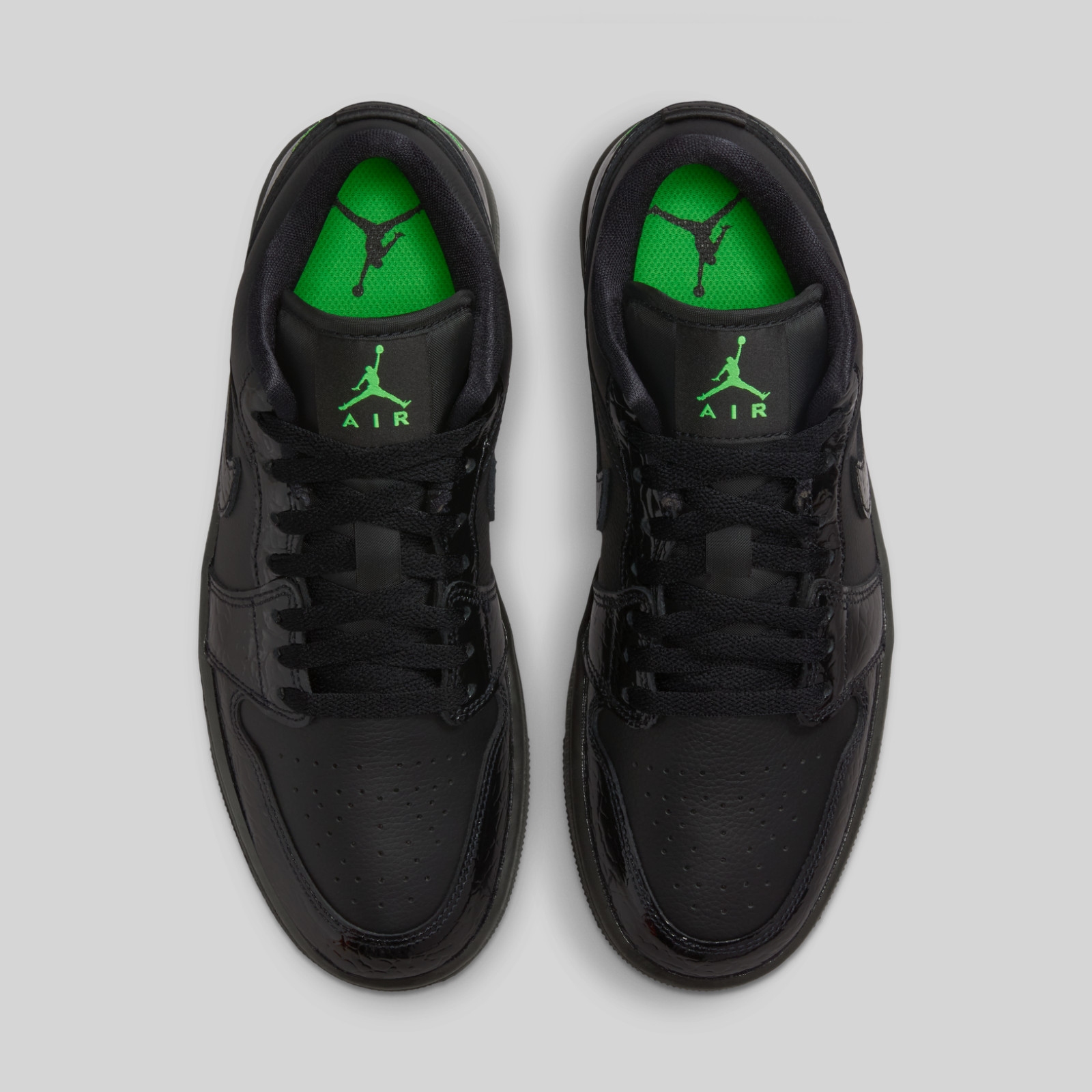 Nike Air Jordan 1 Low SE Black Croc Green IQ9701-010 Men's Size 10.5 Shoes
