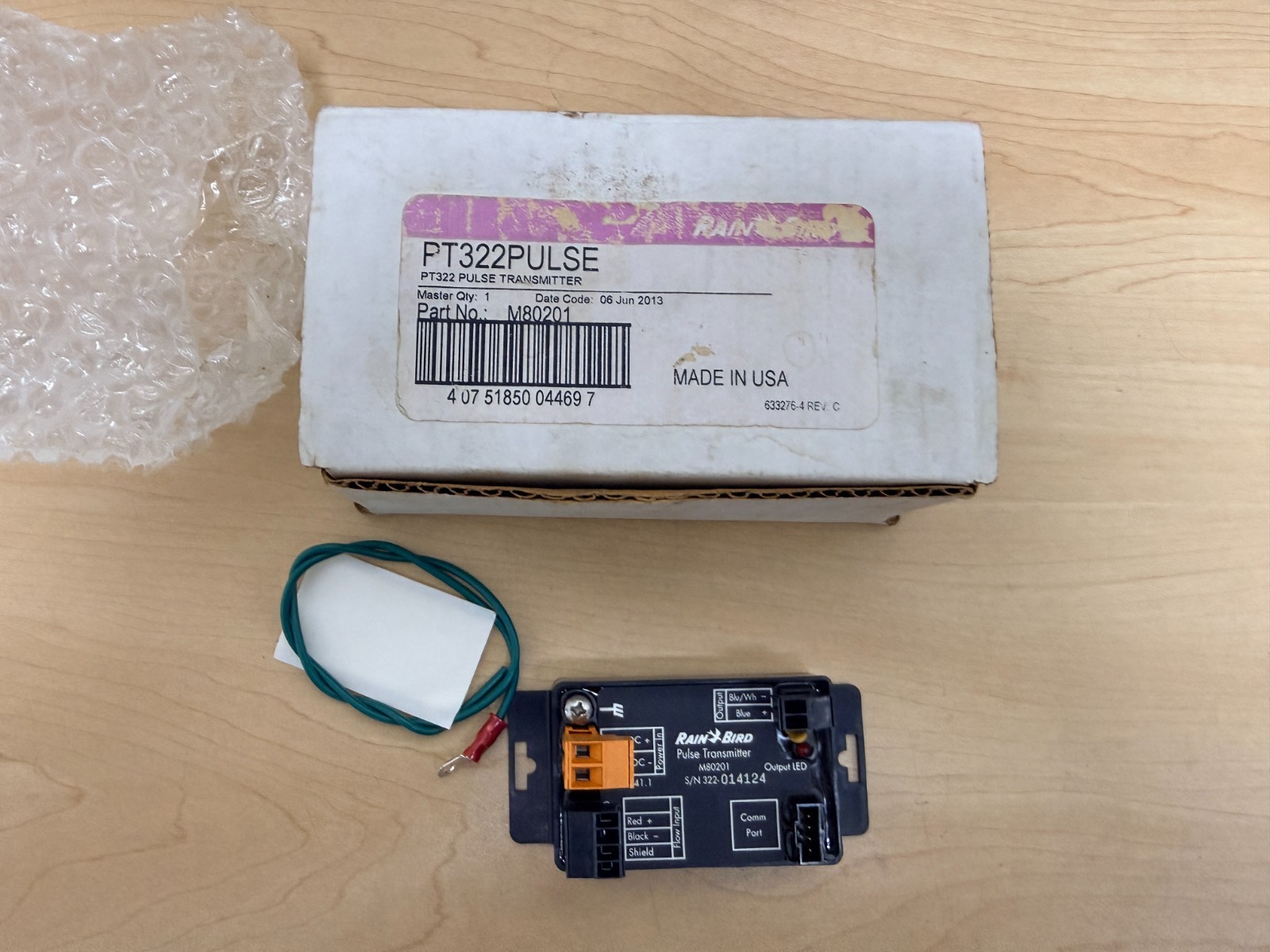 Rain Bird PT322 Series 320 Badger Meter Pulse Transmitter Impeller / Flow Sensor