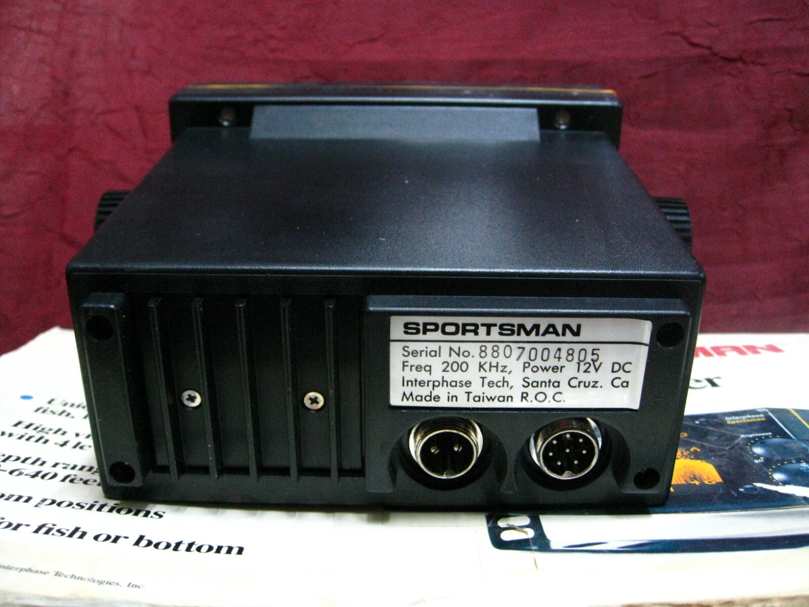 vintage Interphase Sportsman Mini Video Fish depth Finder Tested