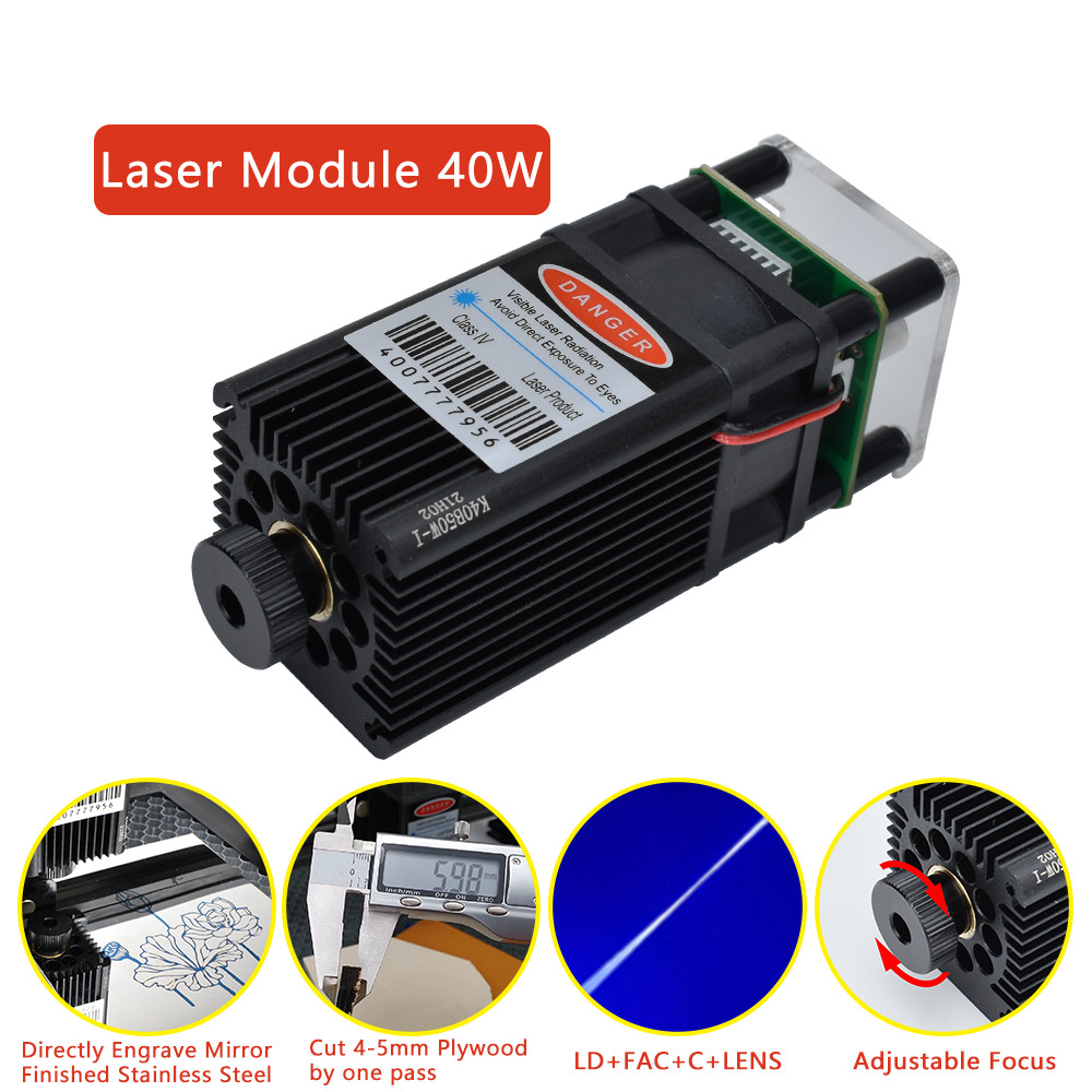 Laser Module for CNC Laser Engraving Cutting Machine Engraver Focus Adjustable