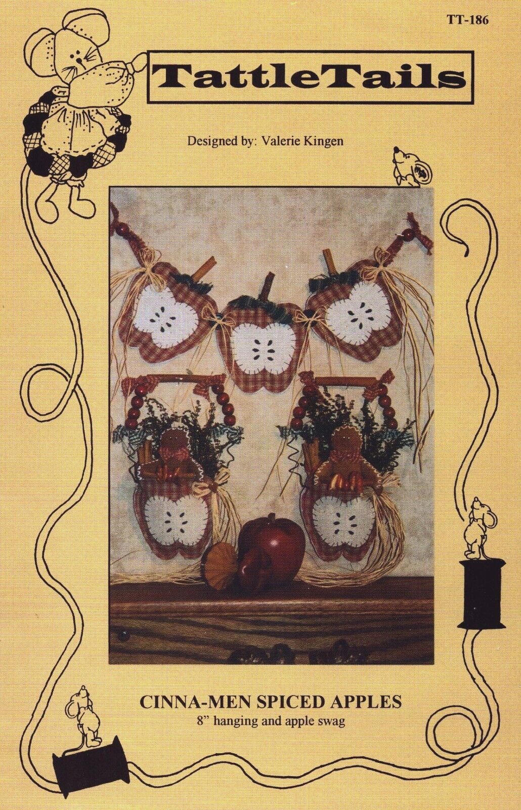 Cinna-Men Spices Apples Country Home Decor Wall Hangings Cinnamon Swag