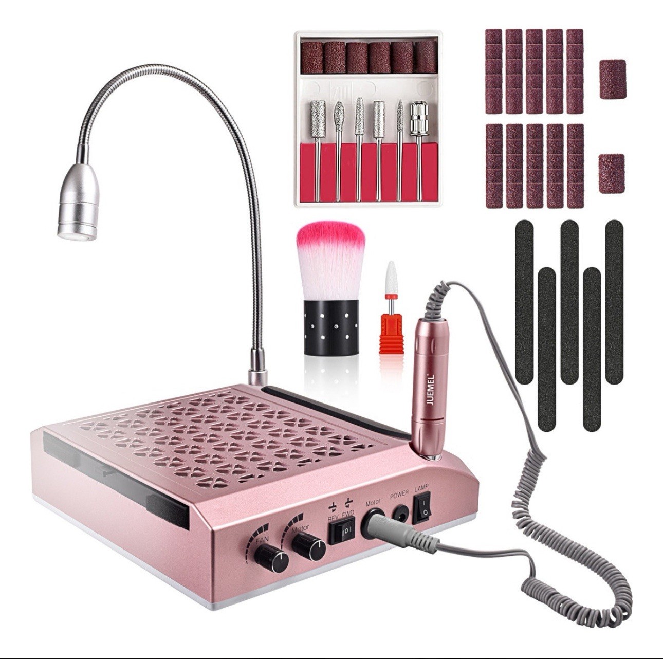 JUEMEL Professional 4-in-1 Nail Drill Pink Model M7031 Multi-function New In Box