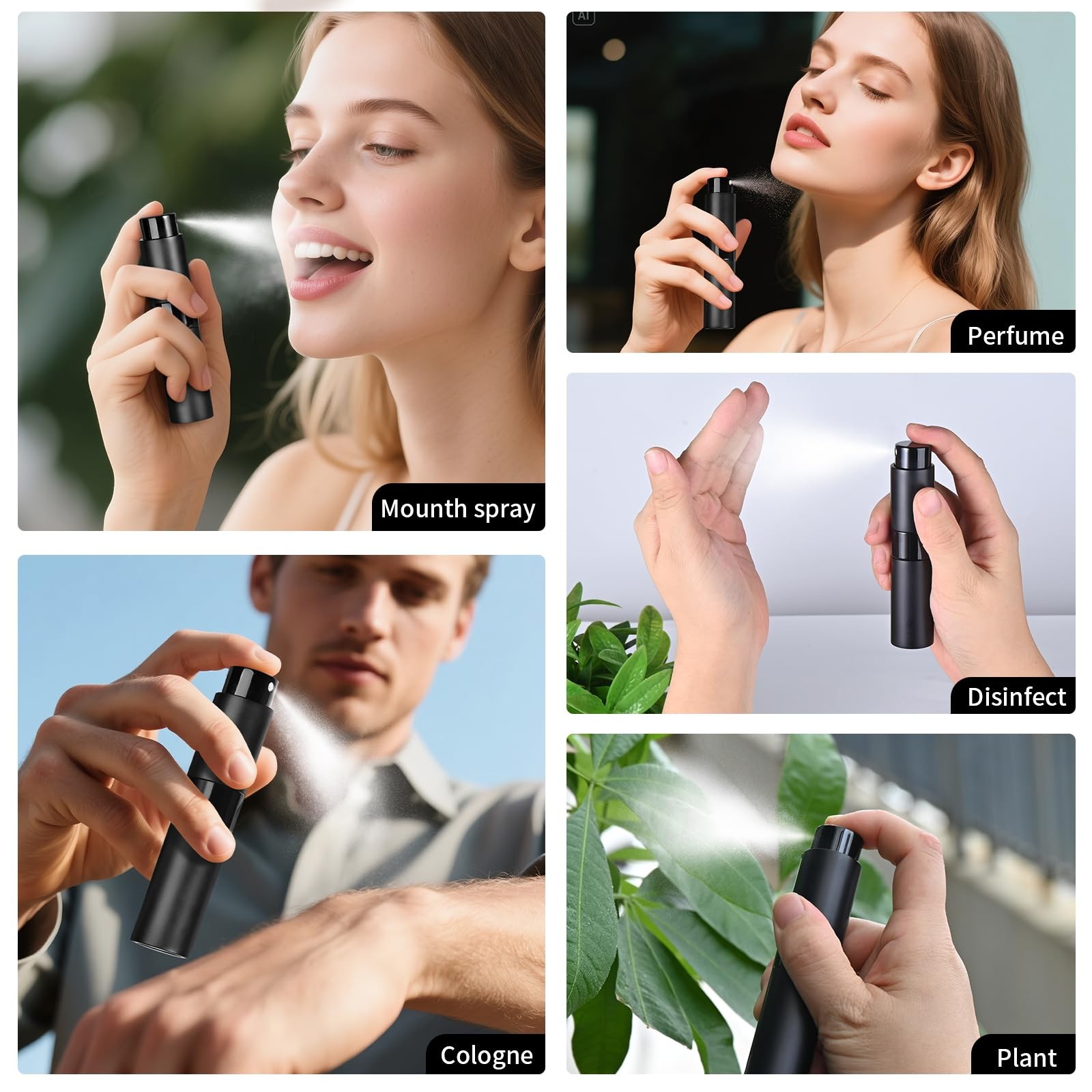 Perfume Travel Refillable Atomizer 8ML (3PCS) - Empty Cologne Spray Bottle,