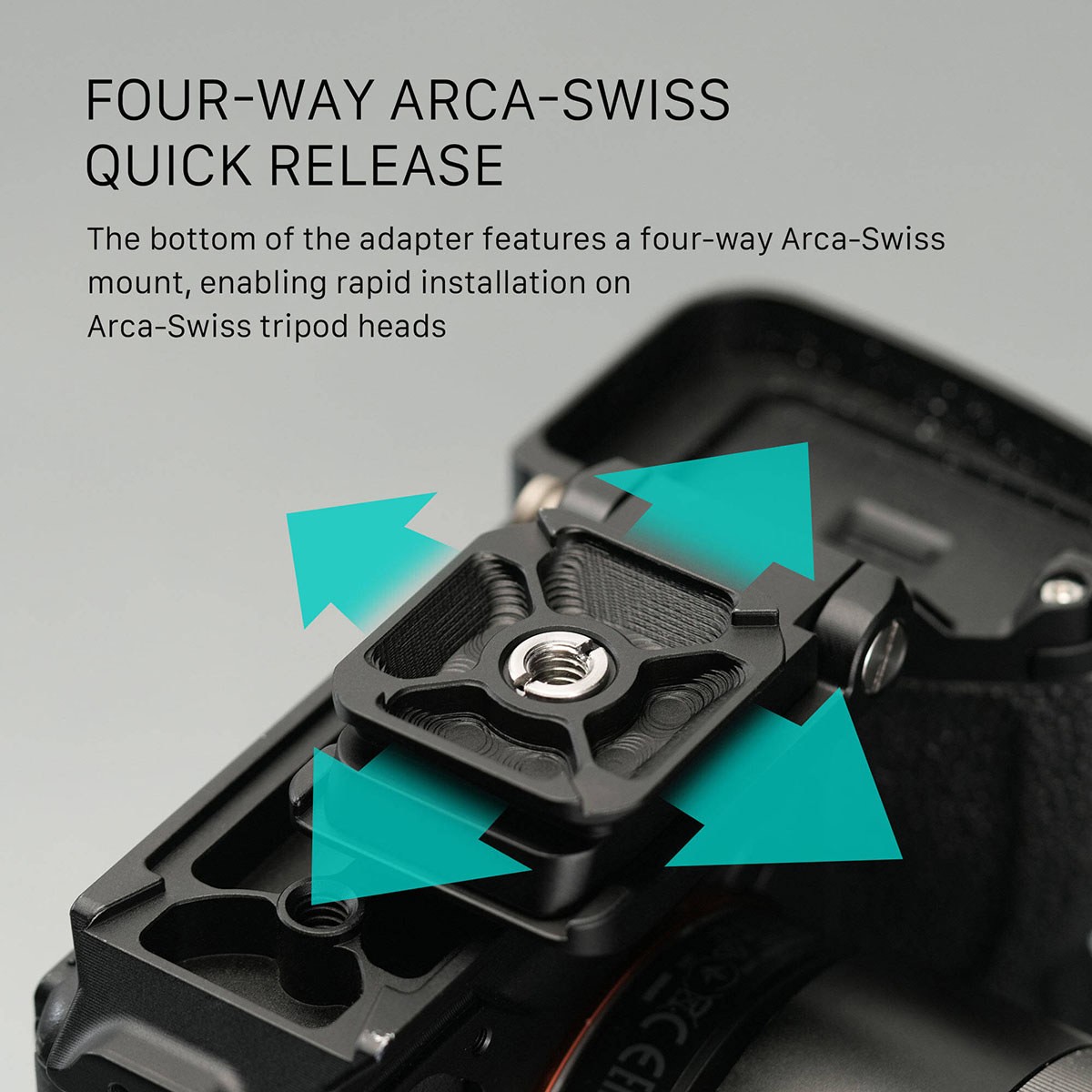 Tilta Four-Way Foldable Arca-Swiss Quick Release Baseplate, Black