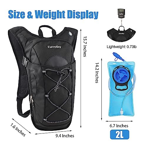 Zavothy Hydration Backpack with 2L Hydration Bladder Water Backpack for Hiking