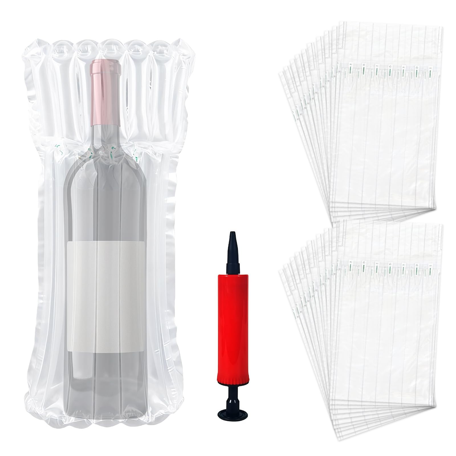 Wine Bottle Travel Protector,Durable Inflatable Wine Bags for Travel (Include...