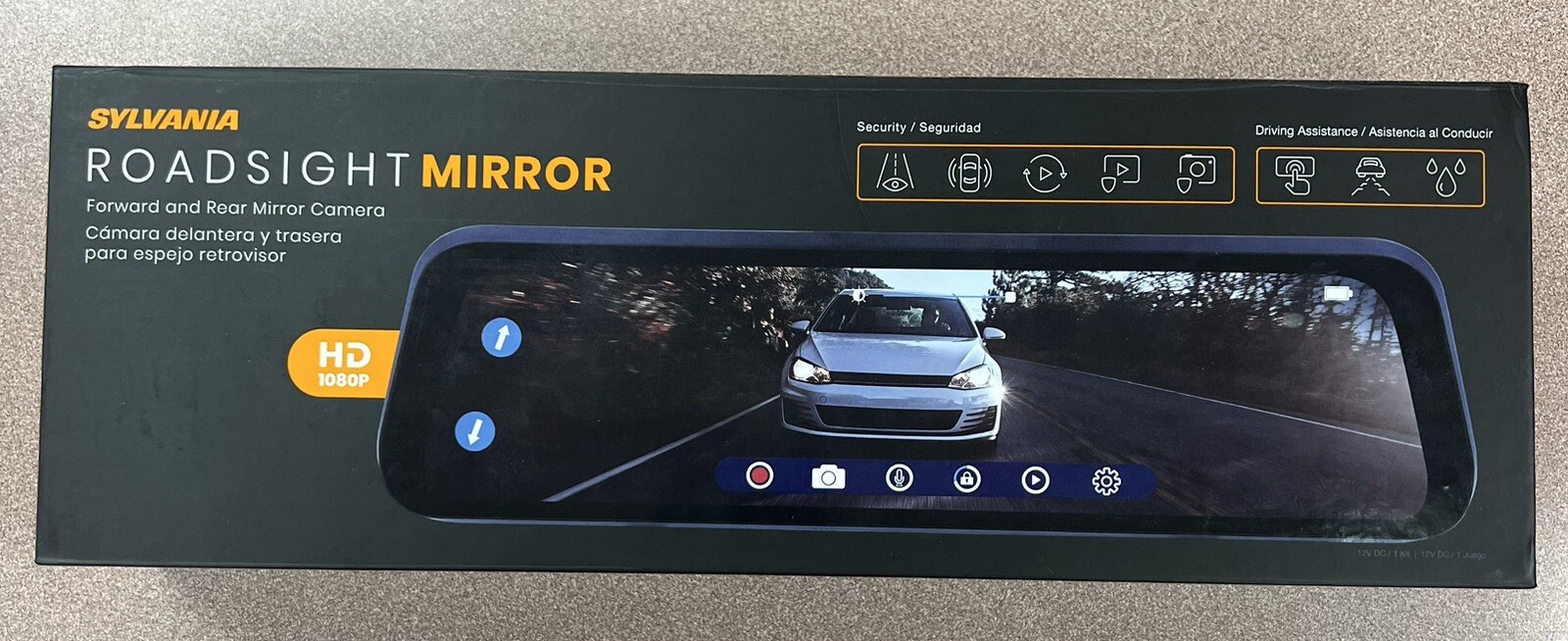 Sylvania Roadsight Rearview Mirror Forward & Rear Mirror Camera 1080P**NEW**