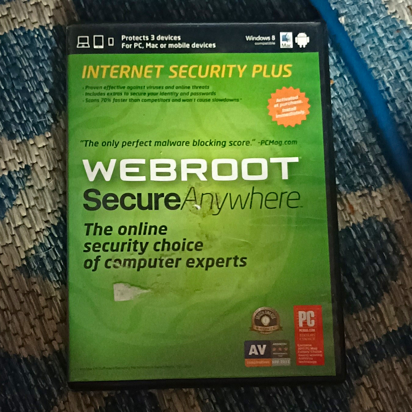 Webroot SecureAnywhere Internet Security Plus Antivirus CD Windows 8 3 Devices