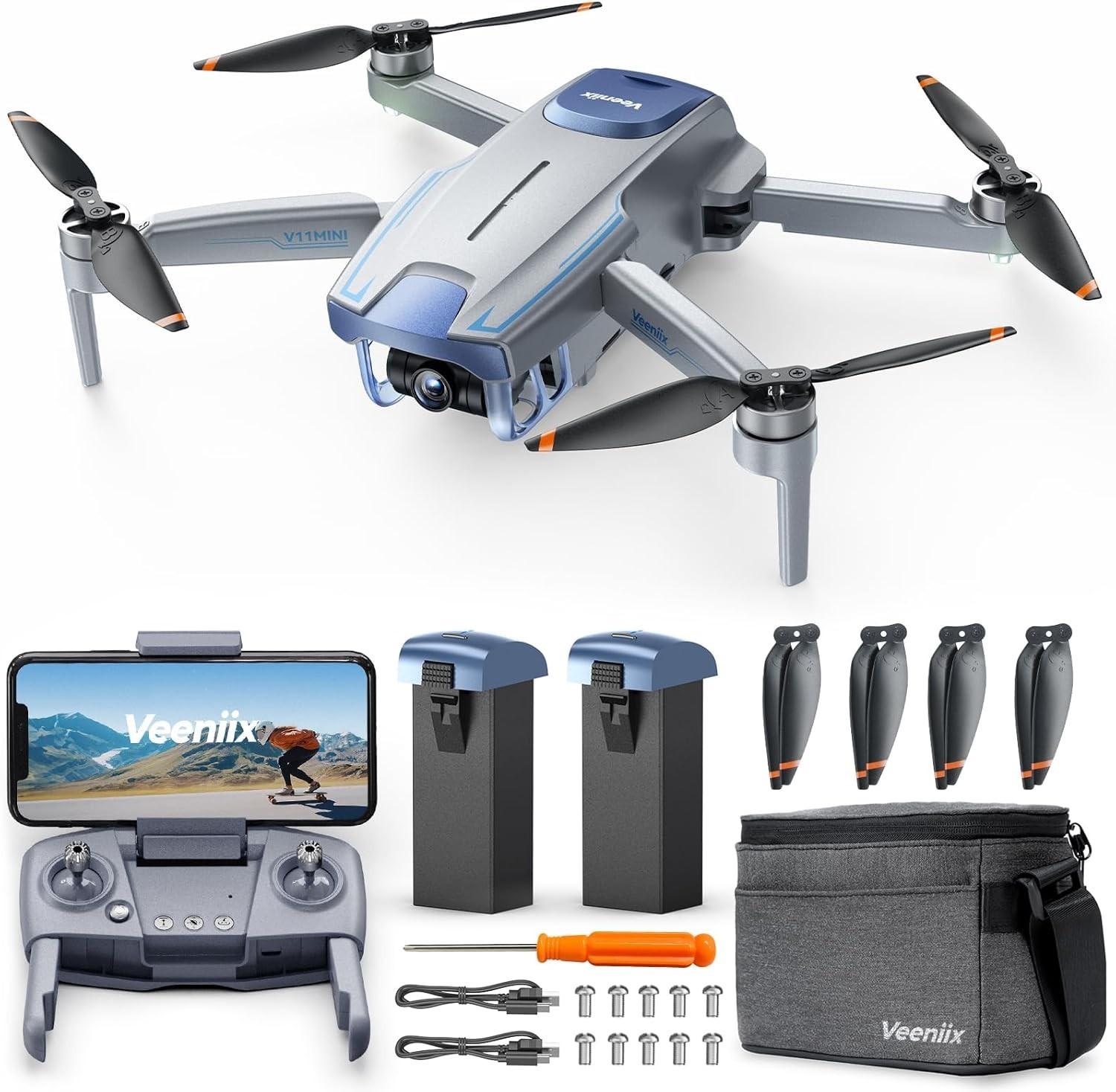 Veeniix V11 Mini Drone with Cam Adult 4K [New|Factory Sealed] Bigger Alt Package