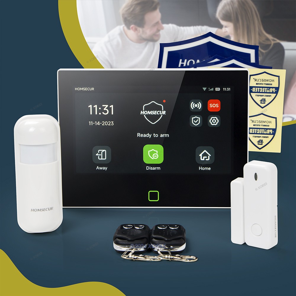 HOMSECUR House WiFi 4G Alarm System Kit With One Wireless PIR & Door Sensor