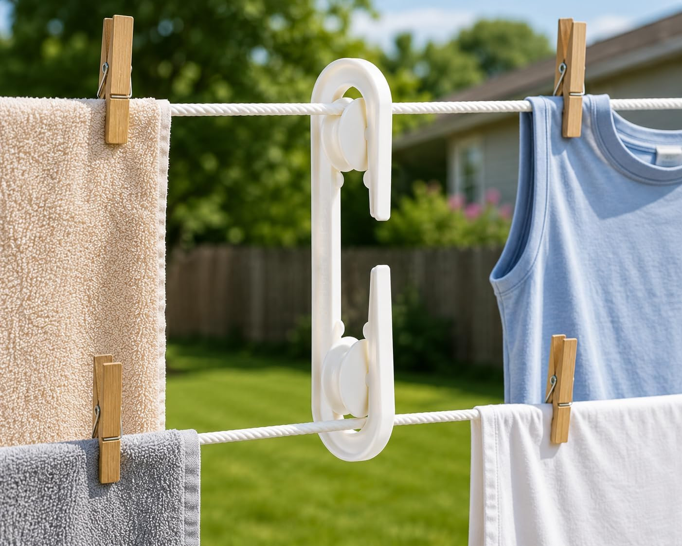 Dependable Industries 2 Pack High Grade Plastic Clothesline Spreader Weatherproo