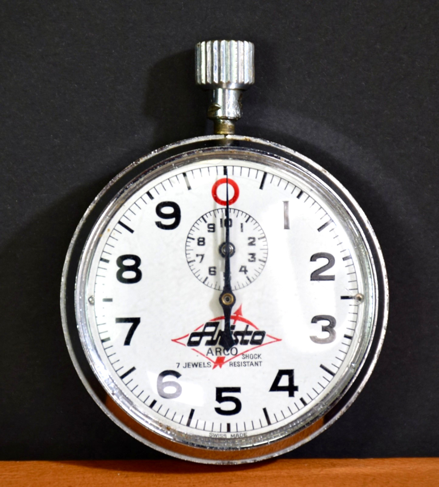 Swiss Made 10 Sec Aristo Arco 7 Jewels Mechanical Wind Up Vintage Stopwatch