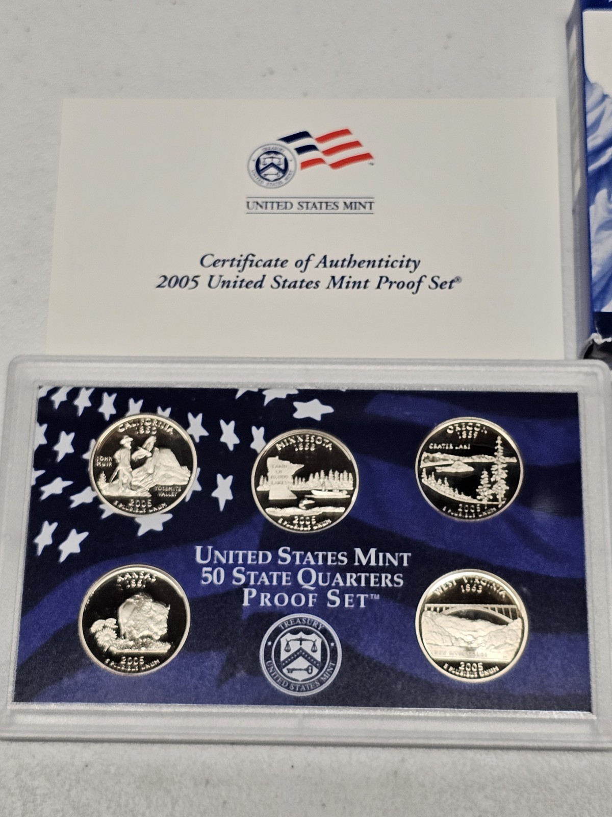 2005 Clad Proof Set U.S. Mint Original Government Packaging OGP COA