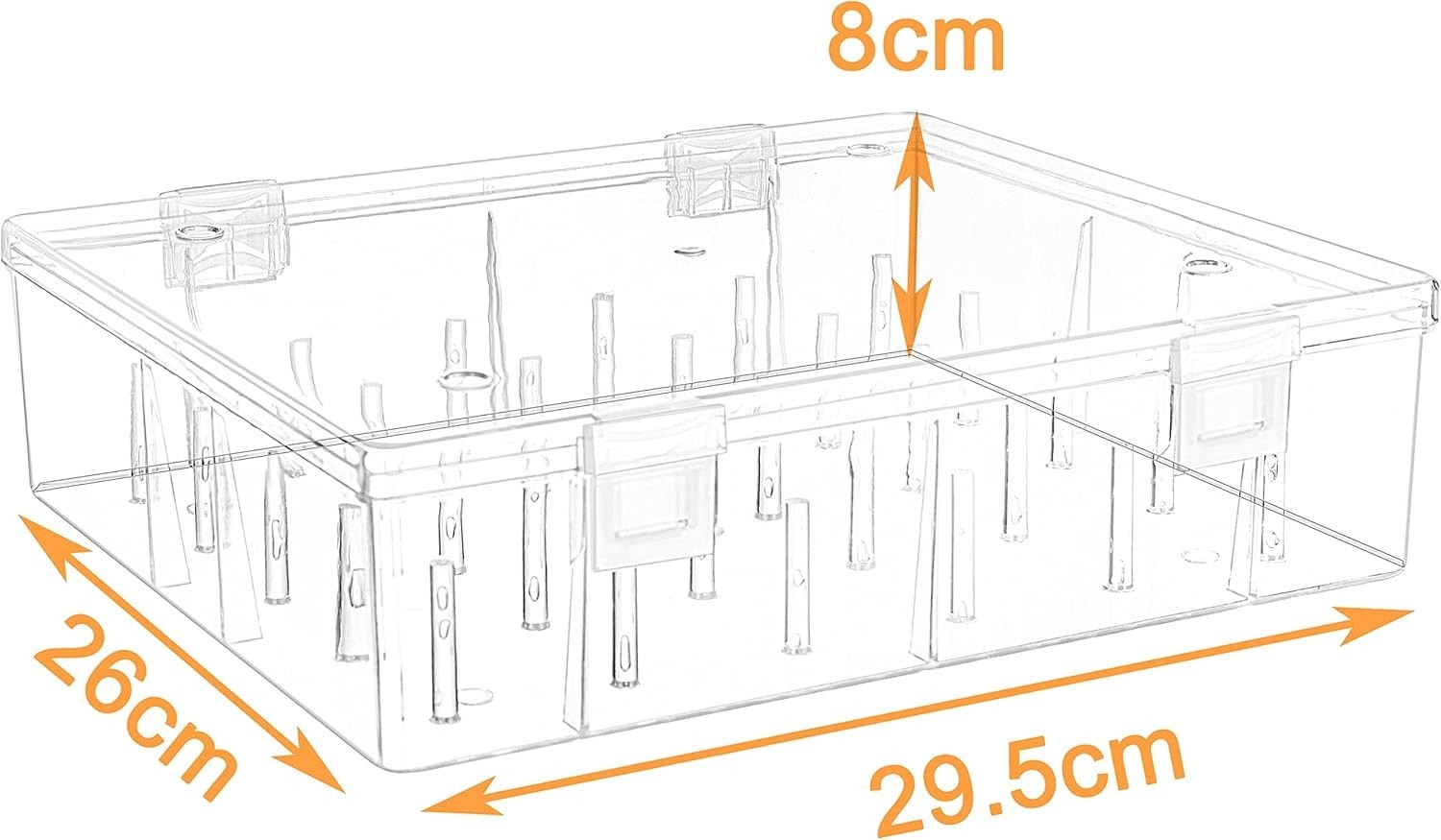 Portable Storage Box: Holds 30 Tall Thread Spools - Durable & Clear