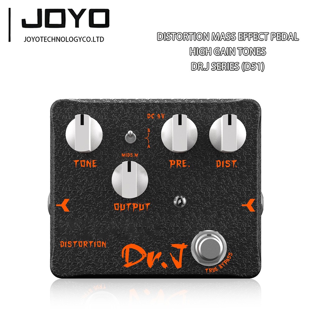JOYO D51 Distortion Mass Effect Pedal from British Crunch Sounds to Modern Tone
