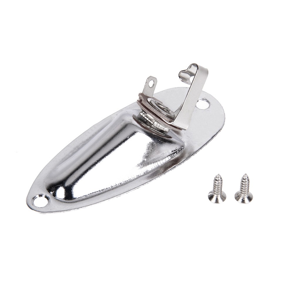 Loaded Boat Guitar Pickup Output Input Jack Plug Socket For FD Strat Silver b