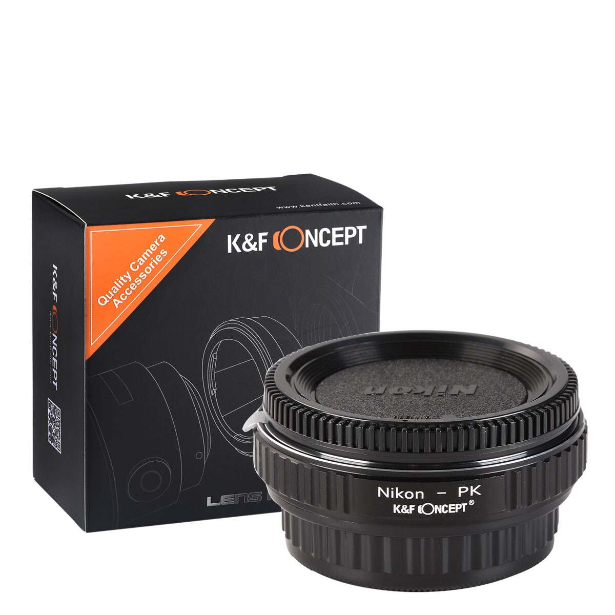 K&F CONCEPT Nikon-PK w/ Glass Nikon F Lenses to Pentax K Lens Mount Adapter