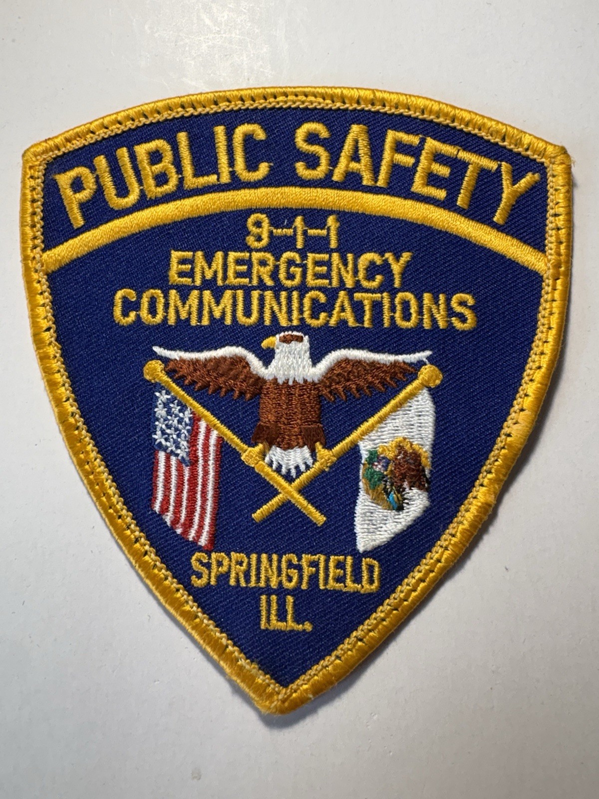 Springfield Illinois Public Safety 911 Emergency Communications Patch ~ RARE