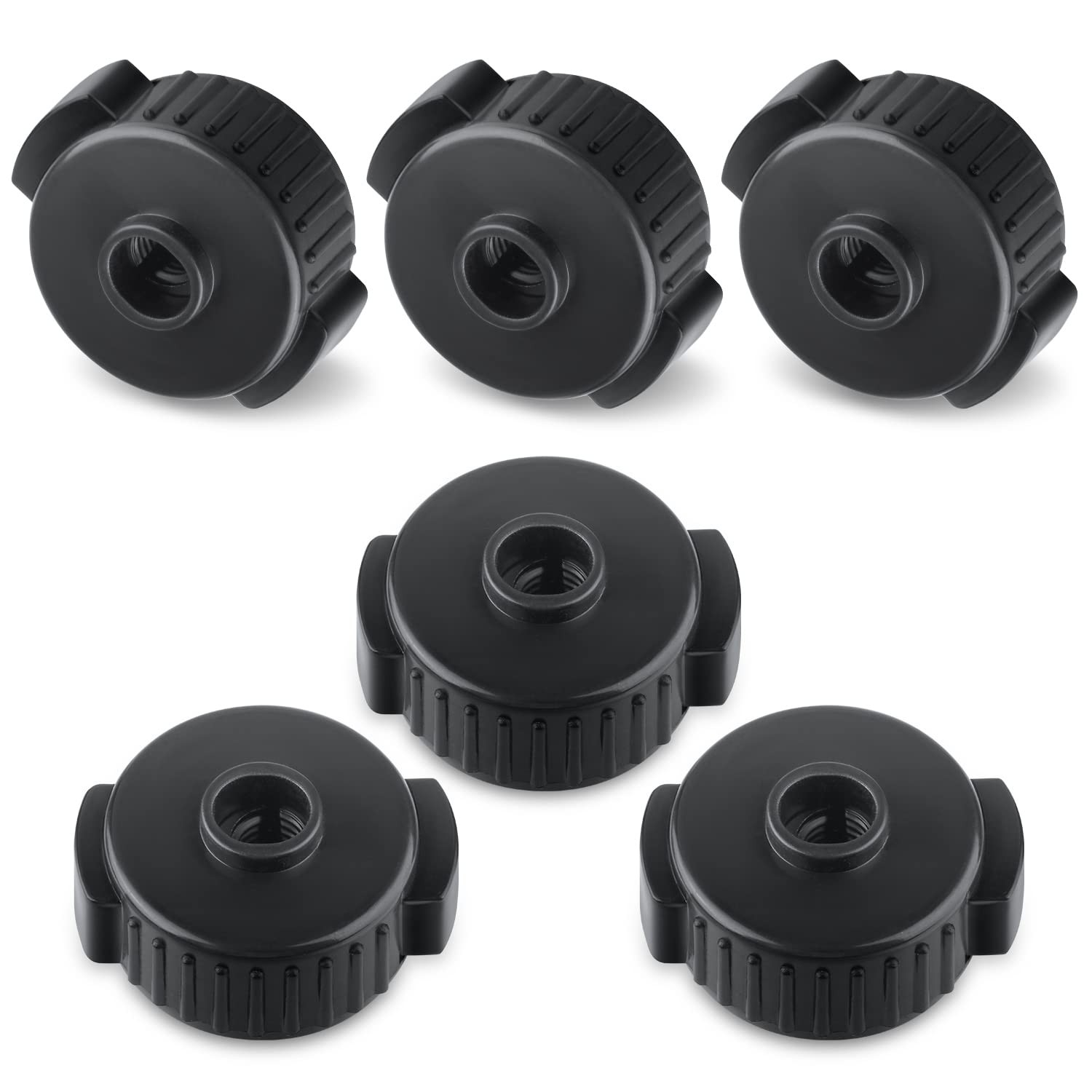 6pcs Quick Release Cymbal Nuts, 8mm Cymbal Mate Nut Black Plastic Cymbal Lock Nu