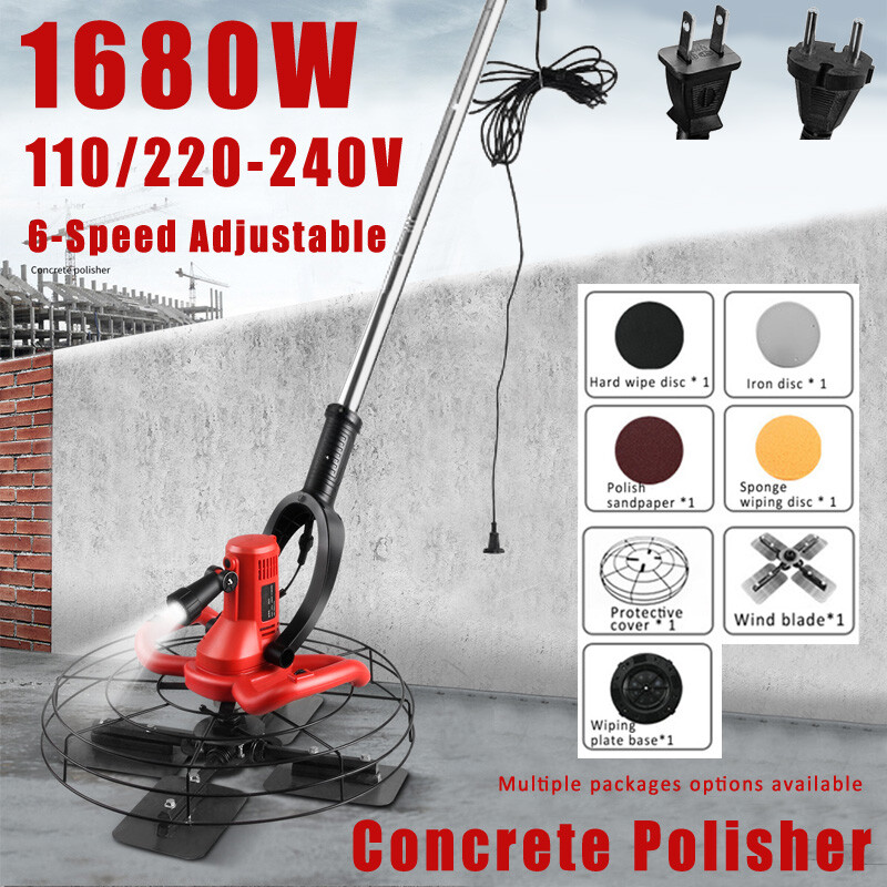 1680W Cement Trowel Concrete Floor Polishing Electric Sander Trowel Calender New