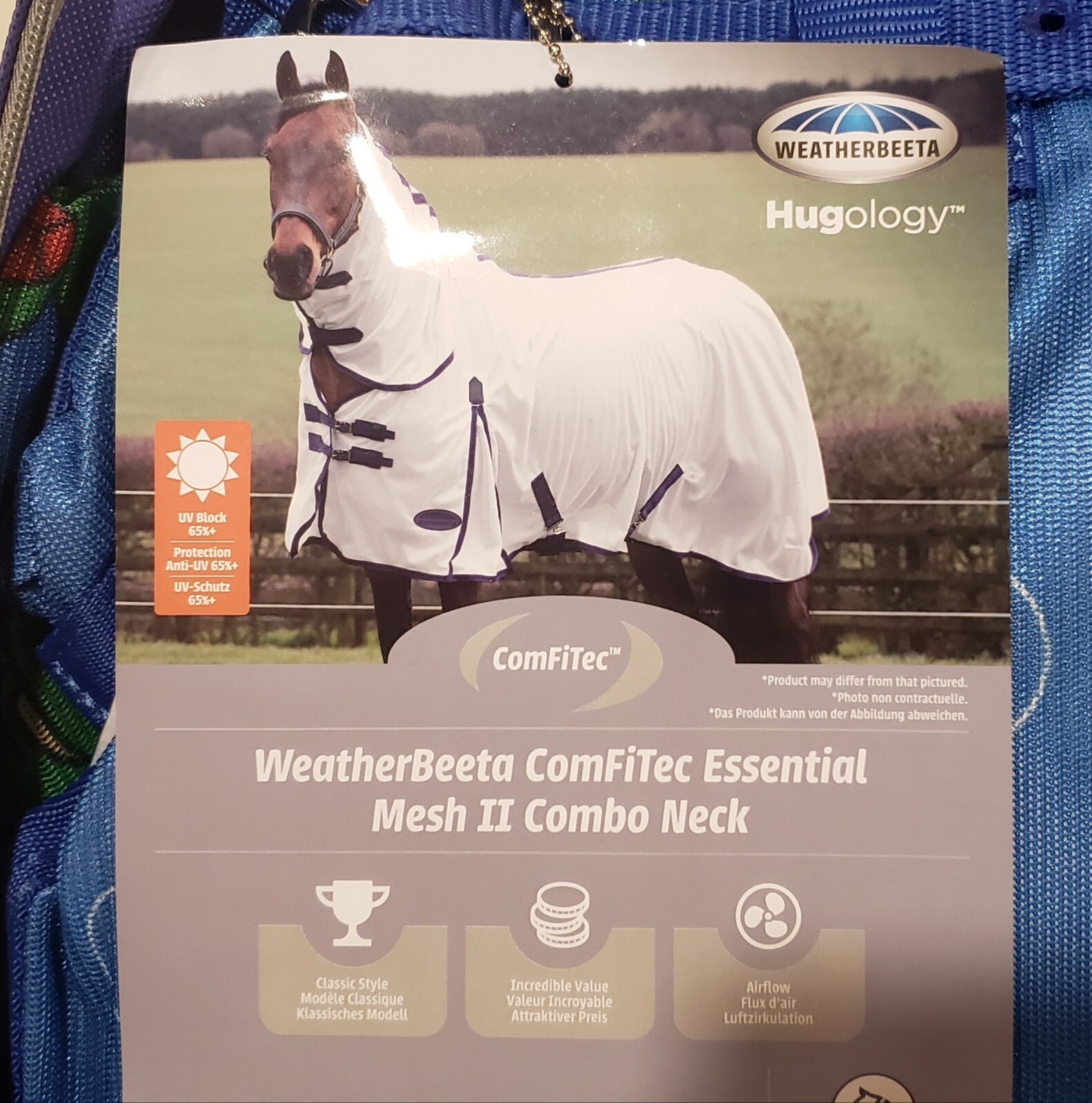 WeatherBeeta ComFiTec Essential Mesh II Combo Neck Turtle Print 69" Fly Sheet